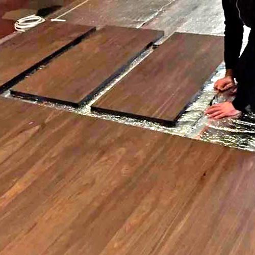 FLOAT Modular heating platforms with wood finishes